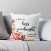 Idkhow Kiss Goodnight Throw Pillow Official IDKHow Merch