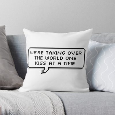 One Kiss At A Time Throw Pillow Official IDKHow Merch