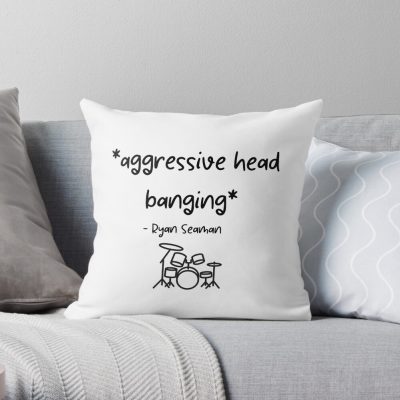 Ryan Seaman - Head Banging Throw Pillow Official IDKHow Merch