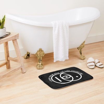 Idkhow Circle Logo White Ver. Bath Mat Official IDKHow Merch