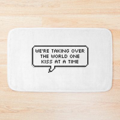 One Kiss At A Time Bath Mat Official IDKHow Merch