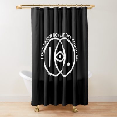 Idkhow Circle Logo White Ver. Shower Curtain Official IDKHow Merch