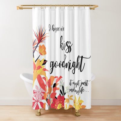 Idkhow Kiss Goodnight Shower Curtain Official IDKHow Merch