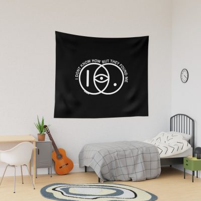 Idkhow Circle Logo White Ver. Tapestry Official IDKHow Merch